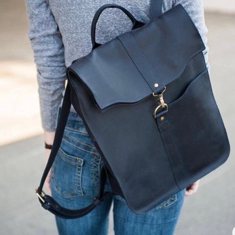 Leather Backpack Custom Made for a man or woman.